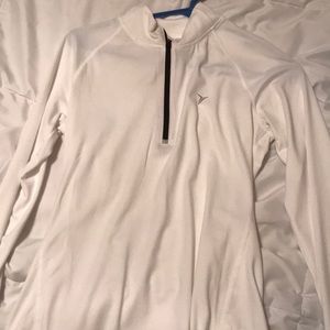 White quarter zip